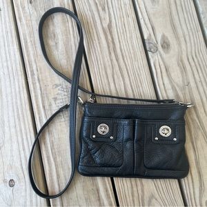 Marc by Marc Jacobs Totally Turnlock Percy black pebbled leather crossbody bag